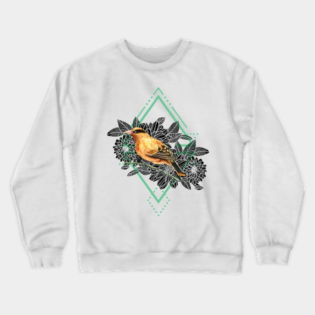 BOHO STYLE BIRD ART Crewneck Sweatshirt by BWXshirts